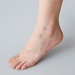 925純銀鏤空六芒星星腳鏈  Sterling Silver hexagram anklet 第3張的照片