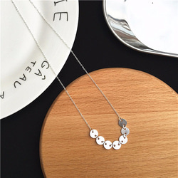 colorido 925純銀小圓片短款鎖骨鏈 sterling silver dainty necklace 第2張的照片