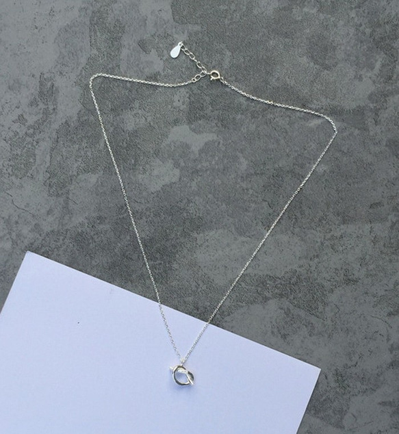 colorido 925純銀鎖骨鏈打結短款項鏈 短鏈長鏈  Sterling Silver Knot necklace 第5張的照片