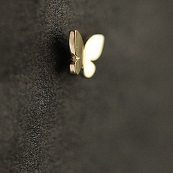 colorido 純正14K黃金光面迷你閃亮蝴蝶耳釘 real 14K gold butterfly earrings 第4張的照片