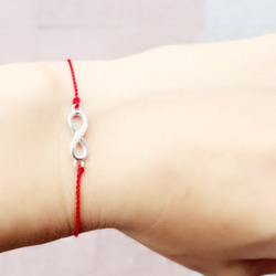 colorido925純銀無限愛手鍊(可以戴著洗澡喔)sterling silver infinite bracelet 第3張的照片