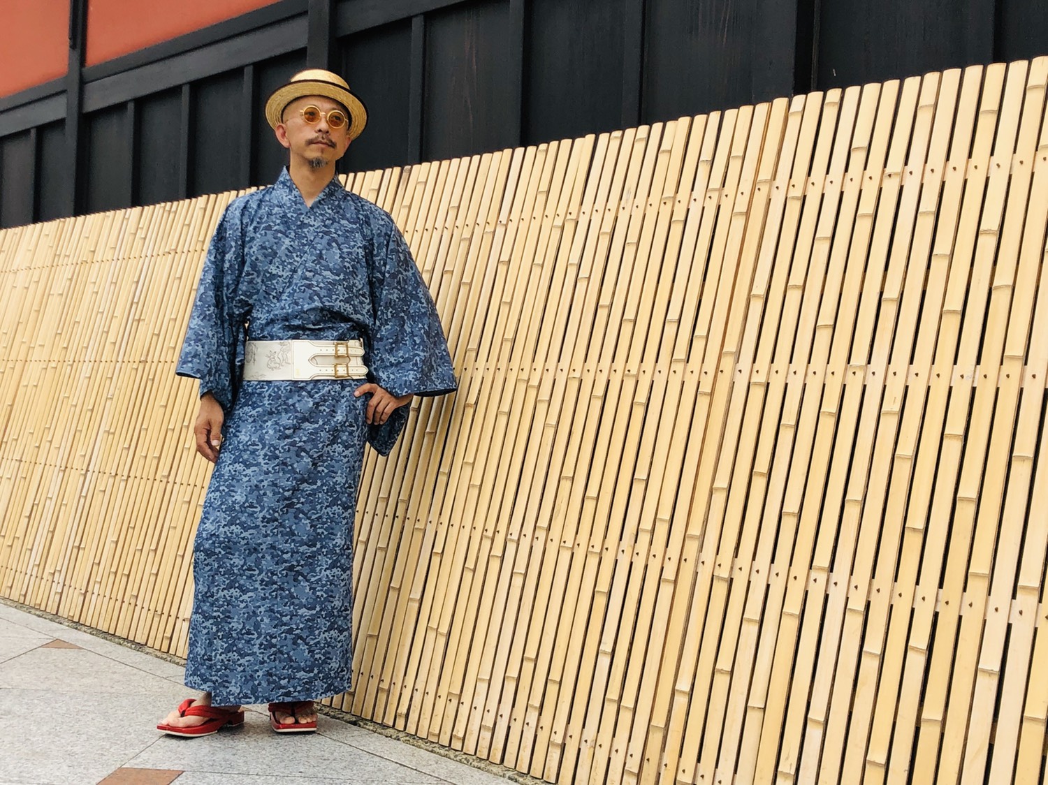 京都 西陣織 鳥獣戯画 模様 帯ベルト