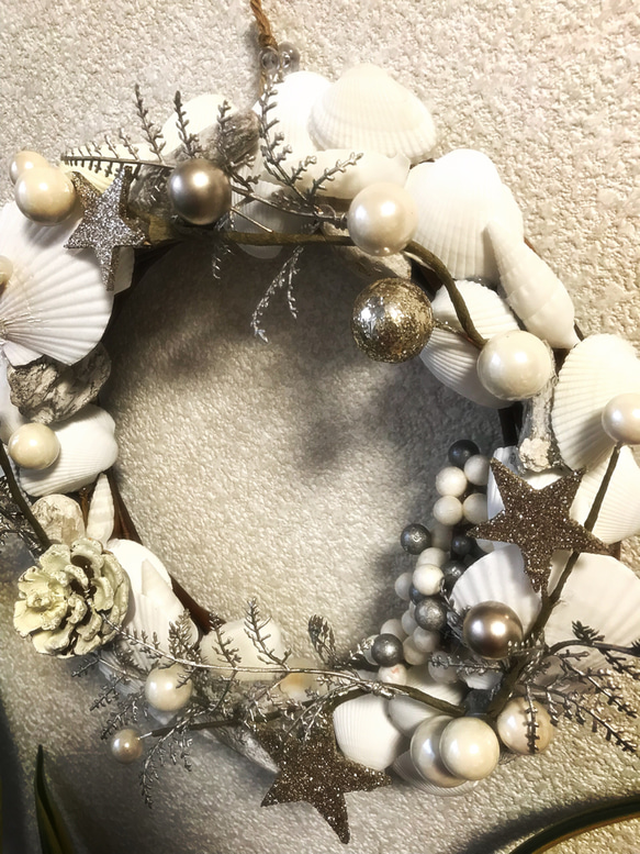 Classical Shell Christmas wreathe 6枚目の画像