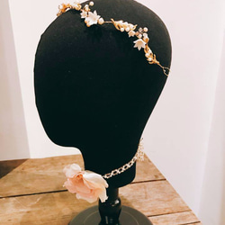 Dancing in the blossom Gold brass freshwater pearl headpiece 第6張的照片
