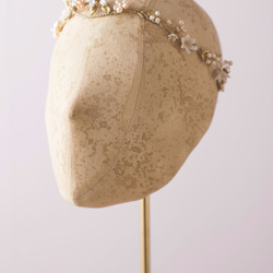 Dancing in the blossom Gold brass freshwater pearl headpiece 第7張的照片