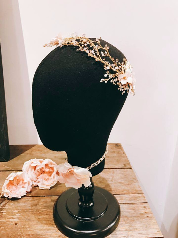 Dancing in the Blossom---Hydrangea and Pearl Headpiece 第2張的照片