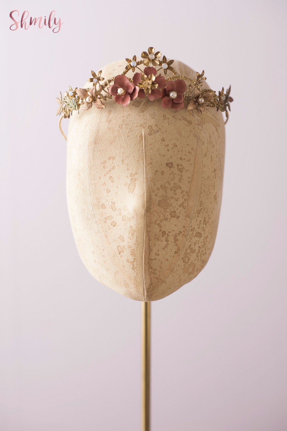 華麗なビクトリアンコレクション1920年代ピンクローズティアラヴィンテージクラウン