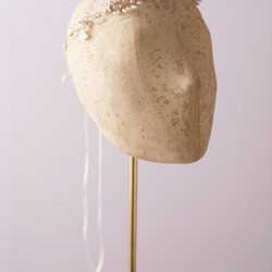 Miss Pastel 淡水珍珠及進口黏土花結婚頭飾/花環/新娘頭飾 第2張的照片