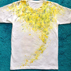 【ハンドペイント Tシャツ】Yellow 2枚目の画像