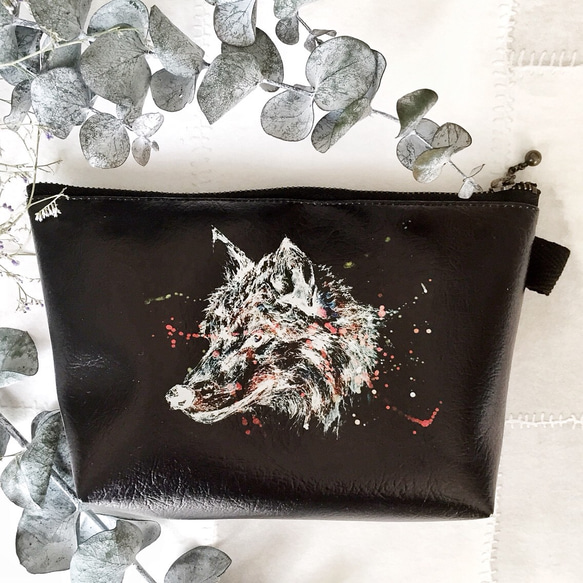 最終値下【匿名配送】国内作家様 おおかみポーチ 狼ポーチ 最終値下【匿名配送】国内作家様 おおかみポーチ 狼ポーチ その他