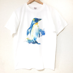 【オリジナルイラストTシャツ】ペンギン S, M 1枚目の画像