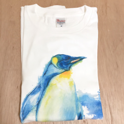 【オリジナルイラストTシャツ】ペンギン S, M 5枚目の画像