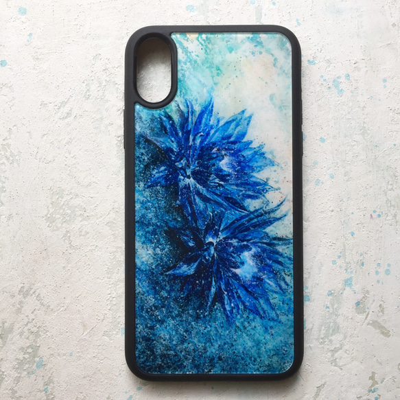 ［iPhoneX,XS］青い睡蓮のケース 7枚目の画像