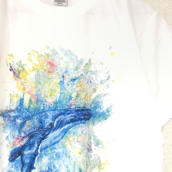 【オリジナルアートTシャツ】ザトウクジラ 2枚目の画像