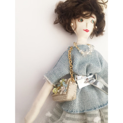 Doll　charm　ボーダースカートの軽やかなレディチャーム 2枚目の画像