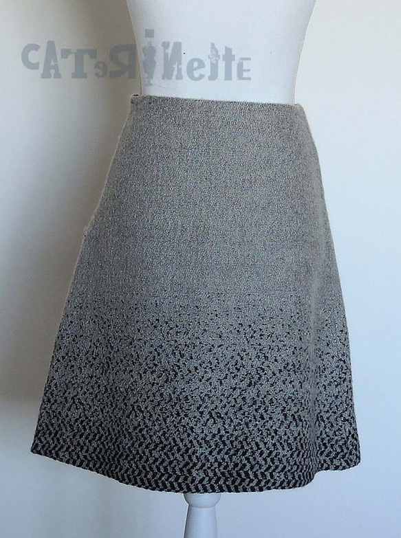 [一点もの・送料無料]イタリア人作家の秋冬・北欧テイストのスカート 4枚目の画像