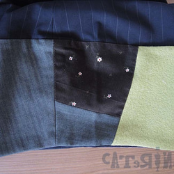 [一点もの・送料無料]イタリア人作家の秋冬物ロングスカート黒 6枚目の画像