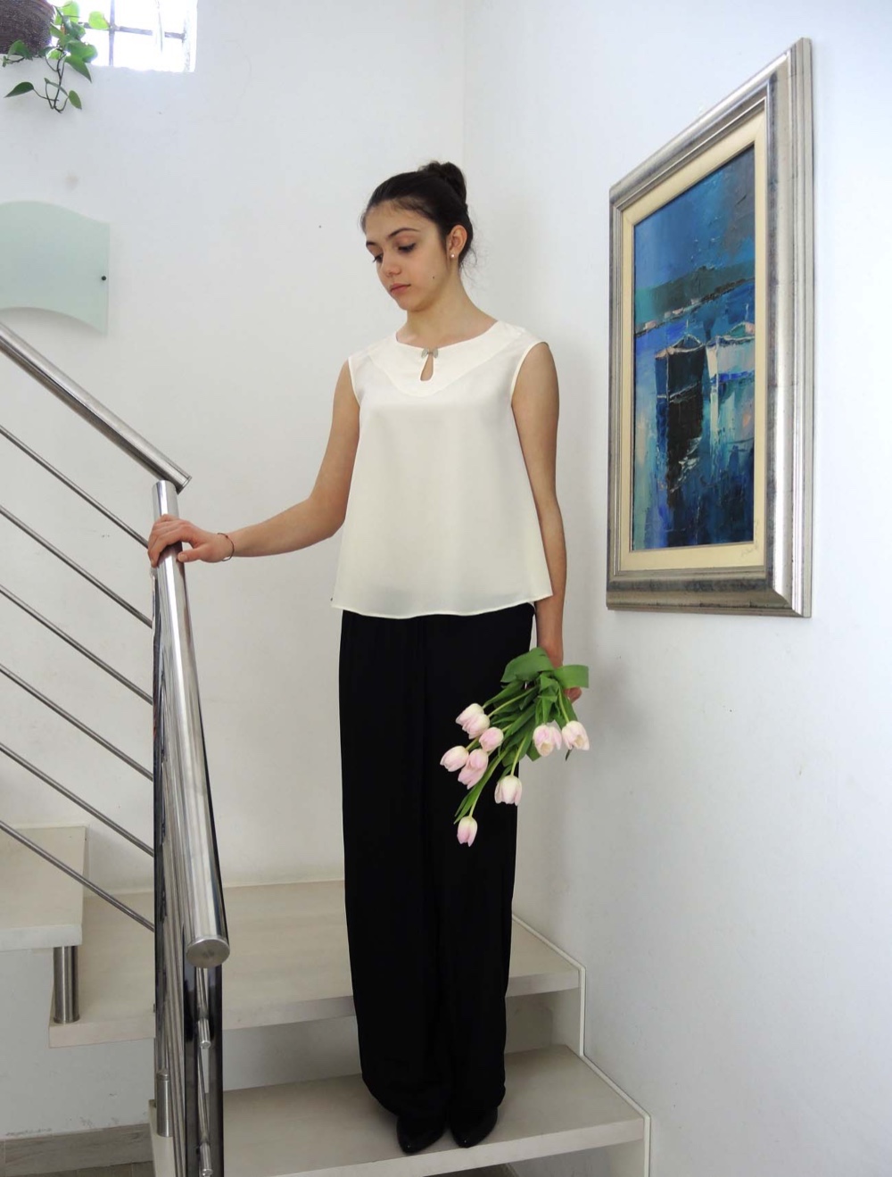 【一点もの】イタリア製ヴィンテージカフスつきトップス