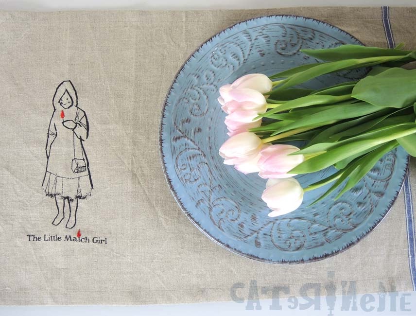 【一点もの】刺繍付きテーブルランナー 4,838円