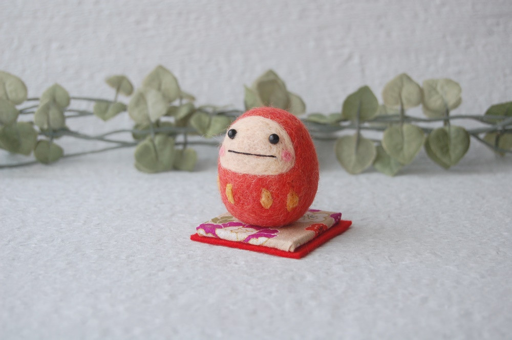 ✿mika様用✿羊毛フェルト✿うしさんと✿だるまちゃん✿おもちちゃん✿ ✿mika様用✿羊毛フェルト✿うしさんと✿だるまちゃん✿おもちちゃん✿