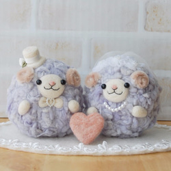 羊毛氈：莫科也歡迎羊肉瓚娃娃結婚禮物 第2張的照片