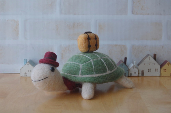 羊毛氈吉祥物：“龜誰旅行。” 第1張的照片