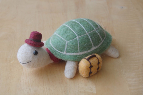 羊毛氈吉祥物：“龜誰旅行。” 第3張的照片