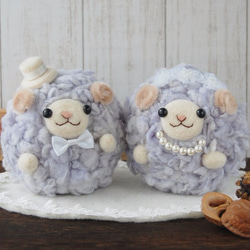 Mokomoko綿羊迎賓娃娃羊毛氈，用於結婚和禮物 第2張的照片
