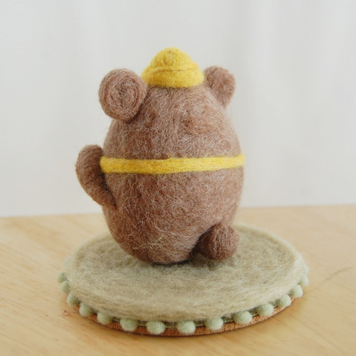 節分小さな鬼くまちゃん 羊毛フェルト 羊毛フェルト koyorino