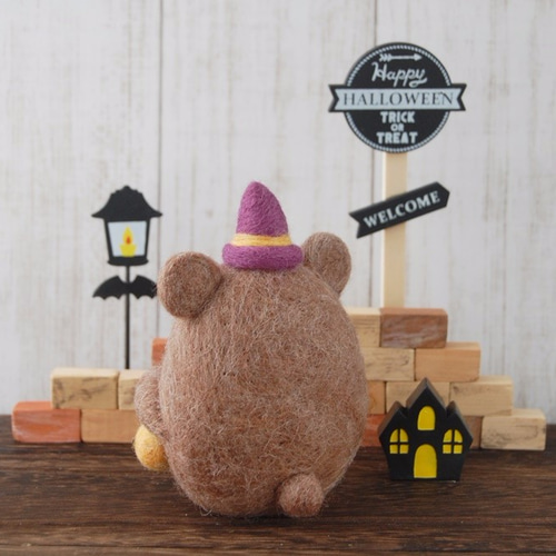 【確認用】ダークチョコ色のくまさん✽羊毛フェルト 岡田 ゆう子｜羊毛フェルトのくま作家 (@kumano.yuko