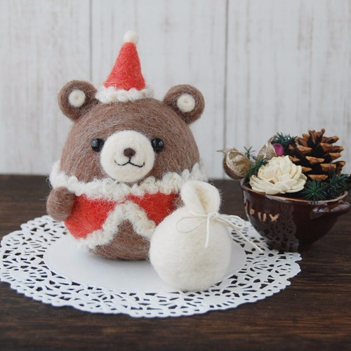 ご予定済み✦2点セット✦くまちゃんサンタのクリスマス…ブリザーブドアレンジ ご予定済み✦2点セット✦くまちゃんサンタのクリスマス…ブリザーブド