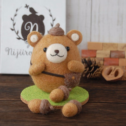 羊毛フェルト クマのキャラクター 羊毛フェルト クマのキャラクター