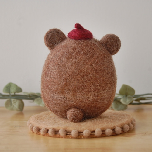 羊毛フェルト：くま画伯 羊毛フェルト にじいろたまご 通販 551244