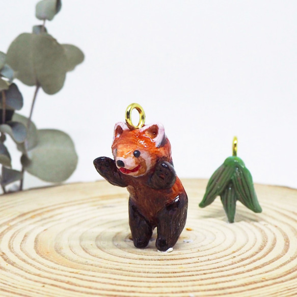 小熊猫手工手繪頸鏈/墜子 Red Panda handmade necklace 第3張的照片
