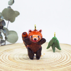 小熊猫手工手繪頸鏈/墜子 Red Panda handmade necklace 第4張的照片