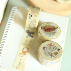 Dogs Illustration masking tape (2cm width) 3枚目の画像