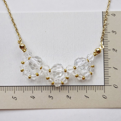 再販♡クラシカルガラスレースネックレス ビーズ ウェディング