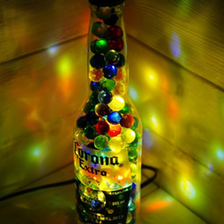 プレゼントに！　ラッピング付き「コロナビール」カラービー玉＋LED＋輝度コントローラー 3枚目の画像