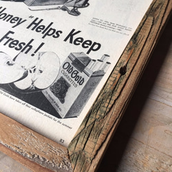 古材ピクチャーフレーム　1950’ｓアメリカ雑誌LIFE広告記事オリジナル　Old Gold 4枚目の画像