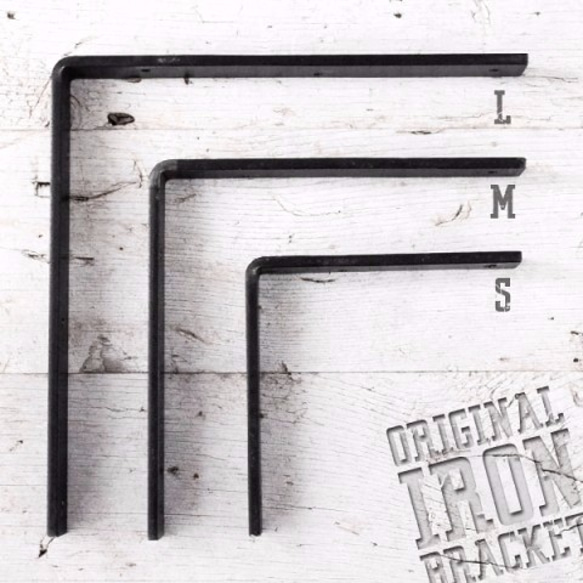 Mサイズ　Ｌ型アイアンブラケット 2枚目の画像