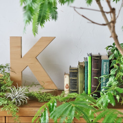 オリジナル 木製アルファベットプレート（K） 1枚目の画像