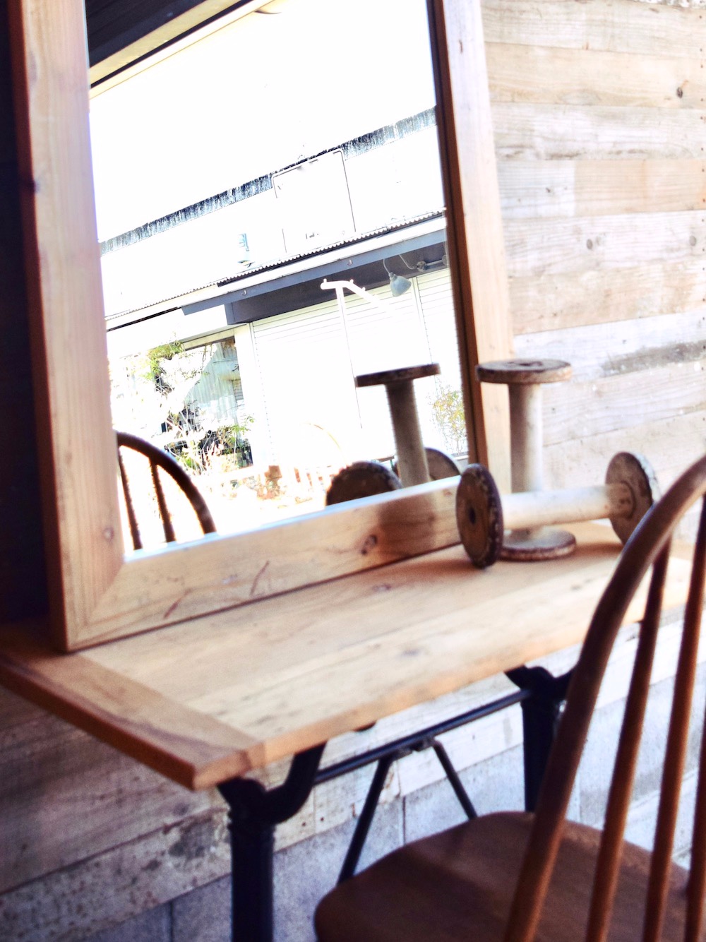 [740×1055] 古材フレームのミラー