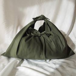 あづま袋/Ｌサイズ/カーキ/エコバッグ・サブバッグ・カゴバッグの内袋に。/あずま袋 6枚目の画像