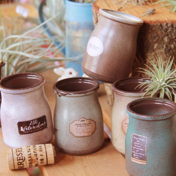 鄉村仿舊風 多肉 牛奶瓶 Rustic & vintage milk bottles ( with Succulents 第4張的照片