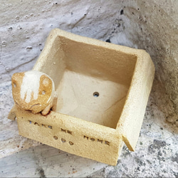 紙箱貓【方盒-條紋花貓】/ Carten Cat【Square box - Striped cat】 第4張的照片