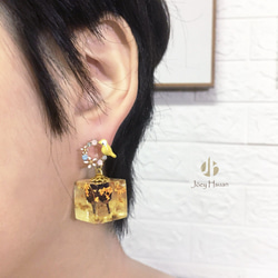 Autumn praise・Dried flowers pierced / clip-on earrings 2枚目の画像