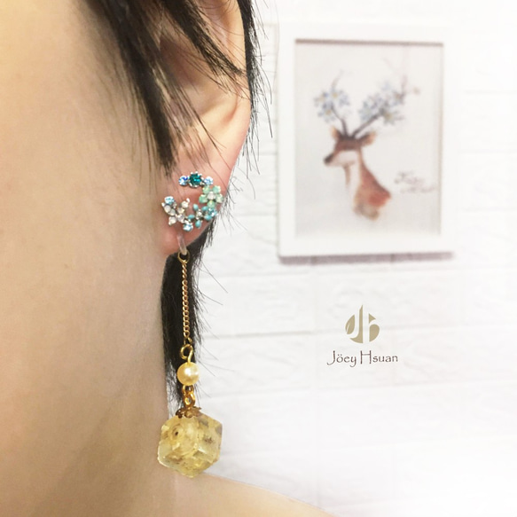 Angelic call・Dried flowers pierced / clip-on earrings 2枚目の画像