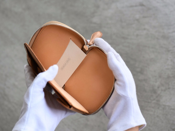 ■送料無料■ シュランケンカーフ【アイリス×パープル】小さなラウンドファスナーウォレット ミニウォレット 小さな財布 5枚目の画像