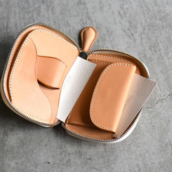 ■送料無料■ シュランケンカーフ【アイリス×パープル】小さなラウンドファスナーウォレット ミニウォレット 小さな財布 6枚目の画像