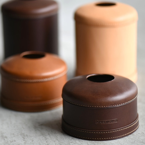 カラーオーダー】ブッテーロレザーのODガス缶カバー お好きな色で